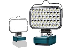 FYJUL Lampe für Bosch 18V GBA/BAT (Kein Akku), Hell Baustrahler Taschenlampe Light Tragbares LED-Licht für Bosch Battery, Arbeitsleuchte Flutlichter Zubehör für Baustellen,Autoreparaturen,Camping