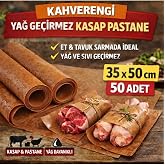 Kahverengi Yağ Ge&ccedil;irmez Kasap Pastane Kağıdı 35x50 cm Et Tavuk Sarma 50 Adet