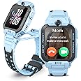 imoo Kids Watch Phone Z7 [4G Cellular + GPS + Health], HD Video & Voice Call, GPS Enabled with 14 Days Historical Track, Kids Emotion Detector, HeartRate, Body Temp., SPO2 (Blue)