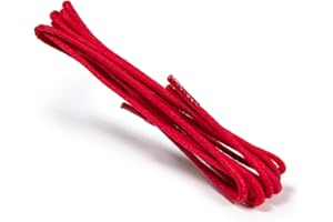 Kaps Lacets Cirés Ronds, Lacets Fins 2mm 100% Coton de Qualité pour Chaussures Décontractées et d'Occasion, Fabriqués en Europe, 1 Paire, Plusieurs Longeurs et Couleurs Disponibles