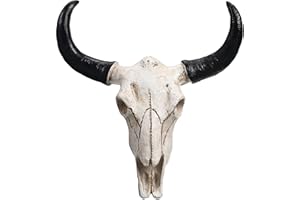 Garneck Cabeza de Toro Calavera Colgante de Pared Arte Suroccidental Vaca Dirección Cráneo Estilo Nórdico Colgante de Pared Arte Ornamental Decoración de La Pared
