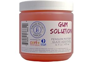 Penguin Pottery Glazes - CMC Gum Solution - Add to Ceramic Glazes to Improve Brushability - 16oz