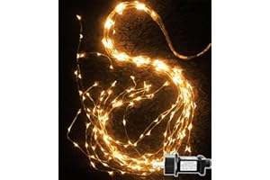 ‎JOYSING Joysing Lichterschweif 2M 400 LED Lichterbündel mit Strom, Timer, 9 Modi Weihnachten Lichterkette IP65 Wasserdichte Wasserfall Lichterkette für Weihnachten Baum Innen Außen Deko - Warmweiß