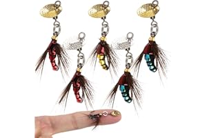 Dovesun Fly fishing flies with fishing spinner dry flies, wet flies
