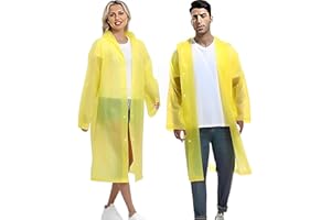 JITIFAZH 2 Pack Reusable Raincoat Rain Poncho with Hoods and Sleeves, Rain Jacket for men and women, Waterproof for Emergency, Hiking, Camping, Disney, Family festival, Outdoor
