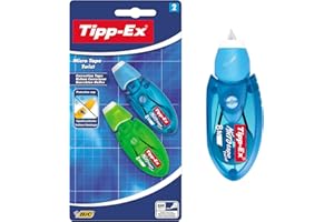 Tipp-Ex Micro Tape Twist Rubans Correcteurs 8 m x 5 mm - Corps Couleurs Assorties, Blister de 2