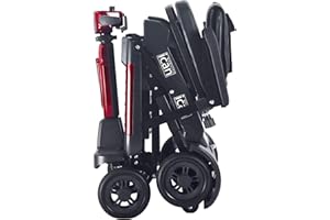 ICAN PRODUCTS iCAN EasyFold X-12 2026 Electric Folding Mobility Scooter – Lightweight 22Kg with Battery, Automatic Fold, Long Range, LED Display – Portable Mobility Scooter for Seniors, Class 2, UK Regulated.
