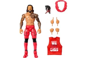 Mattel WWE Elite Action Figure & Accessories, 6-inch Collectible Jimmy Uso with Articulation, Life-Like Look & Swappable Hands, HTX30