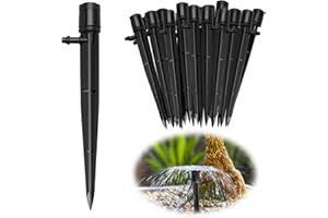 JETOP 60 pcs 360 Degree Water Irrigation Drippers Drip Emitters, Adjustable Flow Drip Irrigation System Micro Watering System Accessories for 4mm/7mm Tube Automatic Drip Irrigation Kits