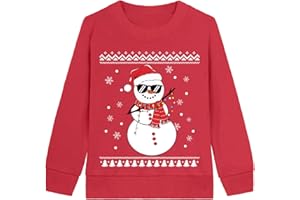 CM-Kid Kids Christmas Jumper Xmas Sweatshirt Boys Santa Snowman Reindeer Jumpers Cotton Casual Crewneck Winter Clothes 2-10 Years