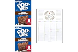 THINK OUTSIDE THE GIFT Frosted Pastry Bundle which Contains Kellogg's Pop Tarts Frosted Chocotastic 380G - Pack of 2 with Grocery List Card