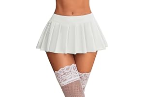 Avidlove Gonna Donna Sexy Minigonna Plissettata Gonna Corta da Donna in Tinta Unita Morbida e Confortevole Gonna Tennis