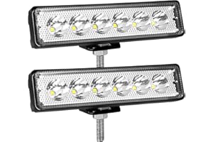 ‎SKYWORLD SKYWORLD 2 Stück 15,2 cm 18 W Slim Mini LED Arbeitsscheinwerfer Bar Spot Beam einreihig klein Fahren Nebelscheinwerfer Offroad Lichter Bootslichter LED Arbeitsleuchte für SUV ATV 4x4 Allradantrieb