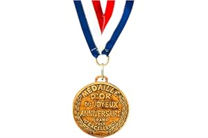 Sud Trading Médaille d'or Joyeux Anniversaire - Coloré - Taille Unique