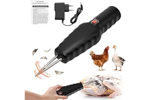 ROSERROSE Elektrischer Geflügelrupfer, Tragbare Geflügelzupfmaschine, Handgerät zum Federn Entfernen, BolzenschussgeräT FüR GeflüGel, HüHner Rupfmaschine, Elektrische Rupfmaschine FüR GeflüGel, Enten & GäNse