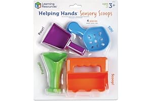 Learning Resources Helping Hands Sensory Scoops, 4 Pieces, Ages 3+, fine Motor Skills Toys for Children, Toddler Water and Sand Play Set
