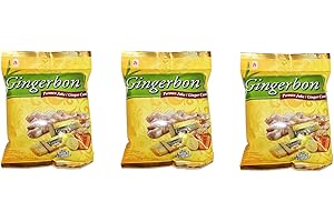 POIGET Agel d'origineGingerbon - bonbons au gingembre au miel et au citron, paquet de 3, (3x125g)