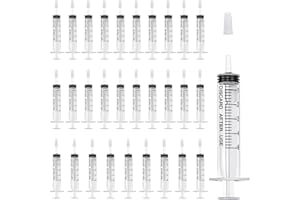 KINGOZOYI 30 Pezzi 5ml Siringha Monouso Senza Ago, Siringe 5ml con cappuccio per l'alimentazione di Piccoli Animali Domestici e Laboratorio di Scienze