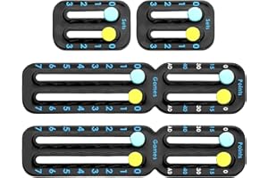 UIHRLM 2PCS Tennis Score Keeper, Portable Self Adhesive Tennis Racket Scorekeeper, Lightweight & Easy Mounted Tennis Racquet Paddle Scorekeeper for Enthusiast (Black)