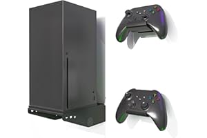 ADZ Soporte de pared serie X para consola Xbox Series X, soporte de pared multifunción que incluye base de metal fuerte y soportes para controlador Xbox