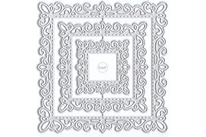DzIxY Quadratische Retro-Spitzen-Stanzformen aus Metall für Kartenherstellung, Prägepapier, Stanzformen, Scrapbooking, Maschinen, Schablonen, Aufbewahrungstaschen, Zubehör