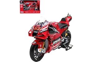 HTLNUZD 1:6 2022 Moto de course modèle GP#63 pour Ducati-Lenovo Team Alliage moulé sous pression Collection Adulte Décoration Cadeau