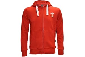 ORIGINMENSWEAR NEW KIDS BOYS GIRLS WELSH WALES CYMRU OFFICIAL WRU WARM ZIP HOODIE W-023