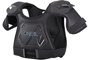 O'NEAL | Protection de la poitrine | Enfants | Motocross Enduro | Maille et mousse perforante, ceinture et poignets ajustables, 4-9 ans | Protection de la poitrine Pee Wee | Noir Blanc | Taille XS/S