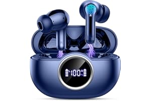 RINSMOLA Wireless Earbuds, Bluetooth 5.4 Headphones in Ear with 4 ENC Mic, 2025 Wireless Headphones Noise Cancelling Ear Buds, Deep Bass Stereo Bluetooth Earphone 36H Playtime, IP7 Waterproof/LED Display/USB-C