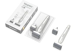 MEVERLA Professional Adjustable Titanium Derma Stamp Tool 0-3mm - Scalp Hair & Beard Growth, Facial & Body Skin Care - Home Use Alternative for Derma Roller & Pen - Men Women