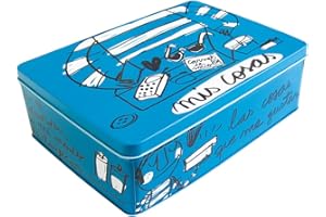 Laroom Caja metálica, Metal, Azul