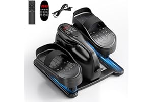 MOMODA Pédale d'exercice elliptique, mini machine électrique portable assise avec poignée, faible impact santé sous le bureau, machine cardio d'entraînement des jambes pour la maison et le bureau