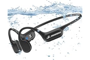 Guudsoud Casque de natation, étanche IP68, avec lecteur MP3, mémoire de 32 Go, Bluetooth 5.4, casque de sport ouvert pour la course, le cyclisme, le surf, le fitness