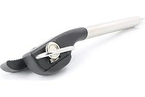 NOVA Ouvre-boîte Restauration Manuelle Sécurité edgeless de Conserve INOX Multican (Noir)