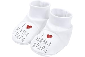 Baby Sweets Baby Schuhe in weiß grau/Sockenschuhe Baby als weiche Schuhe für Babys als Neugeborenen Erstausstattung neutral/Baby Shoes in Gr. 56-74