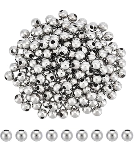 Craftdady 100 pezzi perline distanziatrici in metallo acciaio inossidabile 304 da 6 mm rotonde rondelle perline sfuse per braccialetto collana creazione gioielli orecchini artigianato foro: 2 mm
