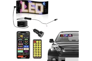 ‎YAYZA! YAYZA! Bluetooth Led Anzeigetafel, 173 * 70MM LED Namensschild Programmierbar, Led Schilder LKW, Smart App Led RGB Matrix Panel für Spielzimmer, Party, LKW, Text