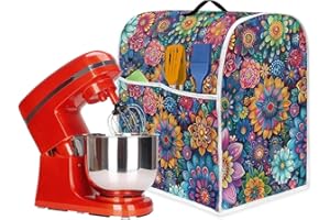 Psesaysky Bright Blossom S Size Kitchen Aid Mixer Cover Dust Cover Kitchen Accessories Decor Waterproof Dustproof Kitchen Mixer Accessories Easy Cleaning