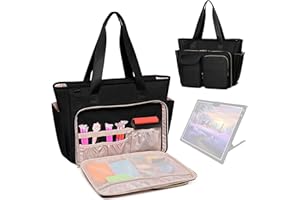 Fasrom Diamond Painting Carrying Case for A4 Light Pad, Diamond Painting Accessories Storage Bag for A4 LED Light Box and Diamond Art Supplies, Black (Empty Bag Only)