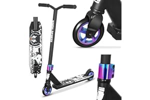 Joycruise Stunt Scooter Pro Trick Scooters for Kids & Teenagers Age 6+ Boys Girls, Kick Freestyle Beginner Scooter 360 Spin Handlebar, Robust Aluminum Frame 100mm Smooth Wheels