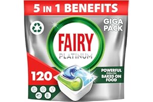 Fairy Platinum All-In-One Dishwasher Tablets Bulk, 120 Tablets