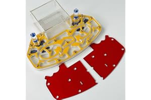 Große Größe 24 * 18cm Arylisches AMEISENNEST, Ameisenfarm, Ameisenlebensraum, FORMICARIUM MIT EINGEBAUTER Arena „PLATTFORM“ (Yellow)