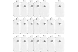 PYEUIFT 20 Pezzi Elektroden-Pads, Elettrodi per Elettrostimolatore, Elektroden Pads Druckknopf, Wiederverwendbar Pads mit verbesserter Selbstklebeleistung und nicht reizendem Design