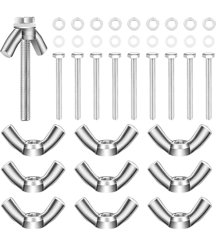 thumbnail interactive-video image 1 of M6x30mm Replacement Butterfly Head 304 Stainless Steel Wing Screw 5pcs 1 of 10
