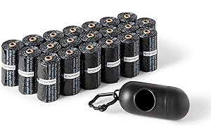 Amazon Basics à déjections canines avec distributeur et clip pour laisse, Sans parfum, lot de 300 sacs, 20 lot de 15