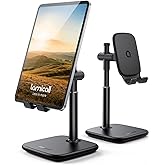 Lamicall Tablet Stand, Adjustable Tablet Holder - [Ultra Stable] Height Angle Adjustable Cradle Mount Dock Desk for 2024 iPad