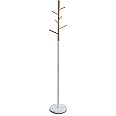 Versa Malmö Minimalist Style Coat Rack, with 6 hooks for clothing or bags for the Hall, Measurements (H x L x W) 171 x 28 x 28 cm, Metal and Wood, Colour White