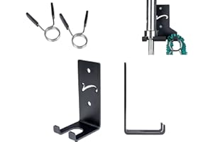 Vida Fitness Wall Mount Barbell Storage - Vertical Bar Hanger Rack for Commercial or Home Gym. 2 Olympic Barbell Clips and Gym Rack Screws Included.