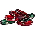 Swara Creations Glass bangles Kada set/Red Green Mehrun color for women (set of 6)