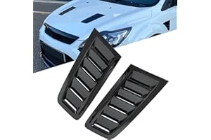 KYYET Universal ABS Air Flow Intake Scoop Turbo Bonnet Vent Hood Cover Trim, Focus Fiesta RS ST MK2 Style Air Vent Hood (Gloss Black)